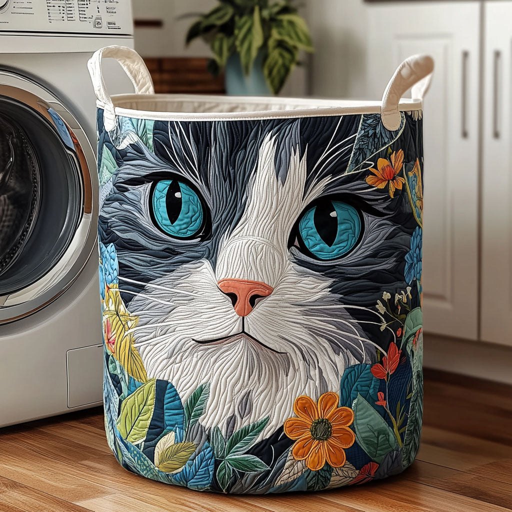 Color Cats Quilted Laundry Hamper printed laundry hamper