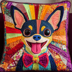 Colorful Chihuahua Quilted Cushion Cover printed cushion cover