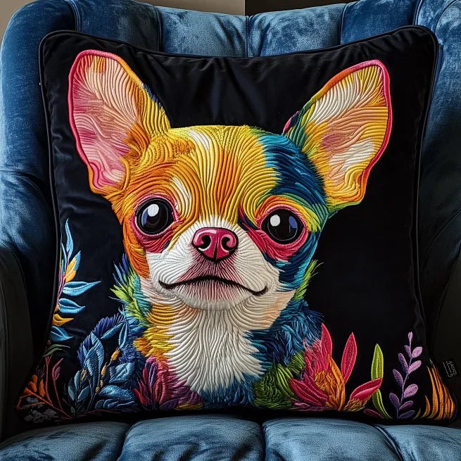 Colorful Corgi Quilted Cushion Cover printed cushion cover