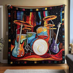 Colorful Crescendo Quilted Blanket printed blanket