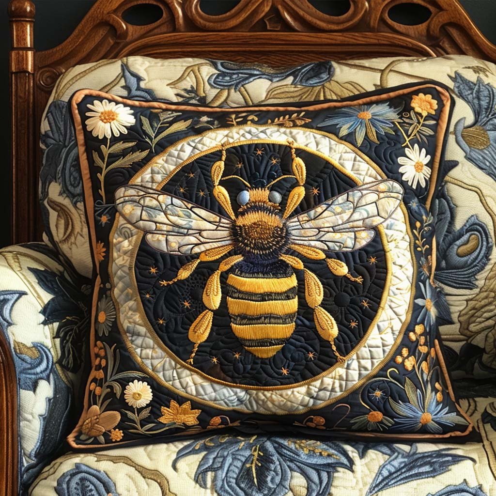 Colorful Hive Quilted Cushion Cover printed cushion cover