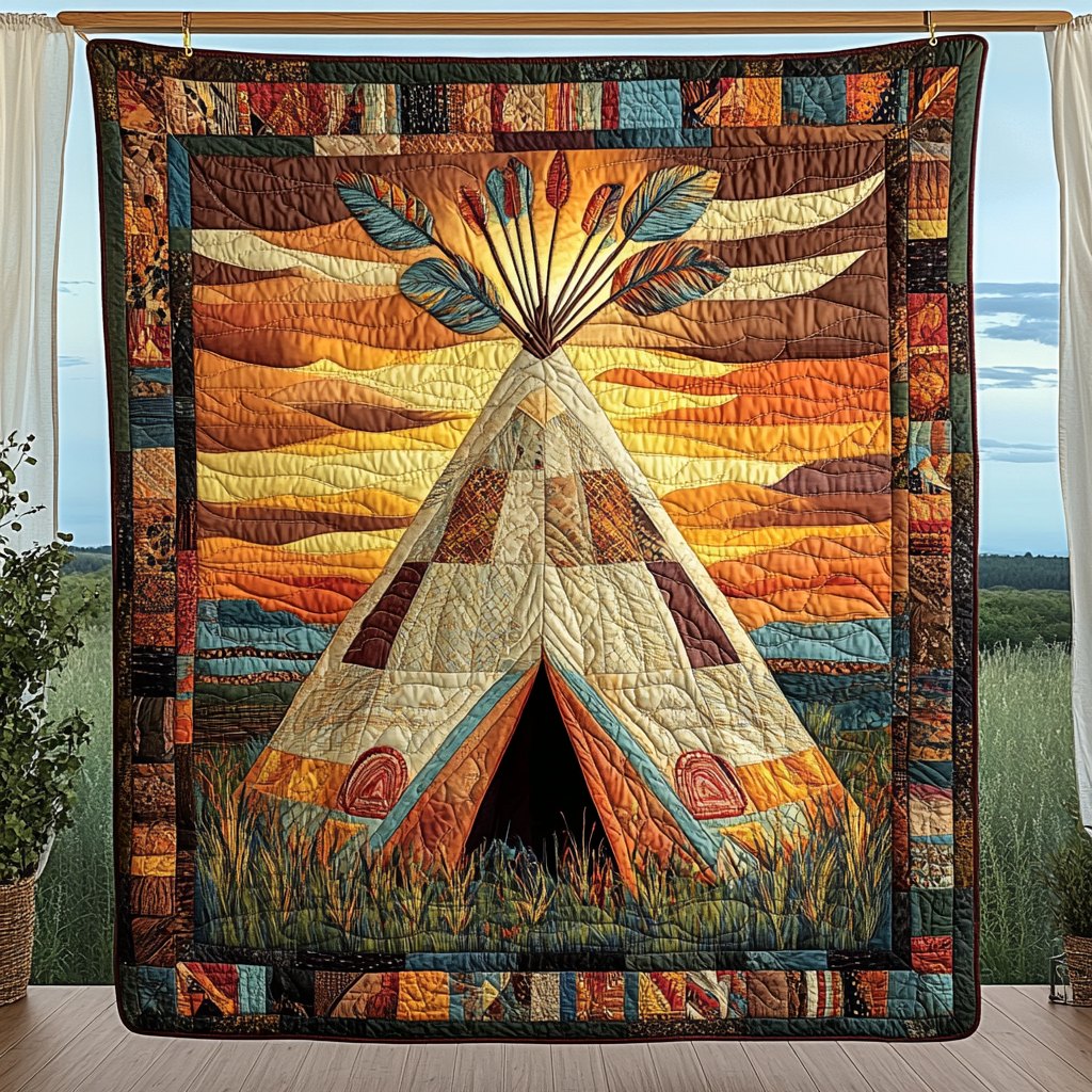 Colorful Tapestry Quilted Blanket printed blanket