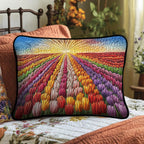 Colorful Tulips Quilted Bedding Cushion Cover printed cushion cover