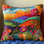 Colorful Wind Quilted Cushion Cover printed cushion cover