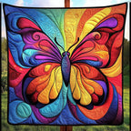 Colorful Wings Quilted Blanket printed blanket