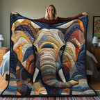 Commanding Elephant Quilted Blanket printed blanket