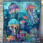 Coral Charm Quilted Blanket printed blanket
