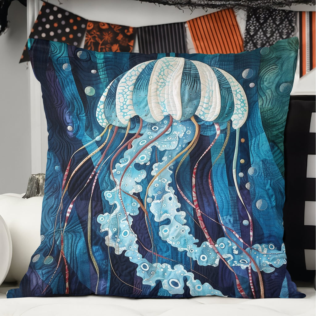 Coral Dance Quilted Cushion Cover printed cushion cover