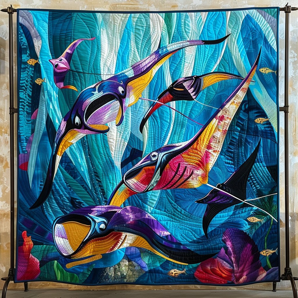 Coral Reef Majesty Quilted Blanket printed blanket