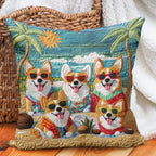 Corgi Bliss Quilted Cushion Cover printed cushion cover