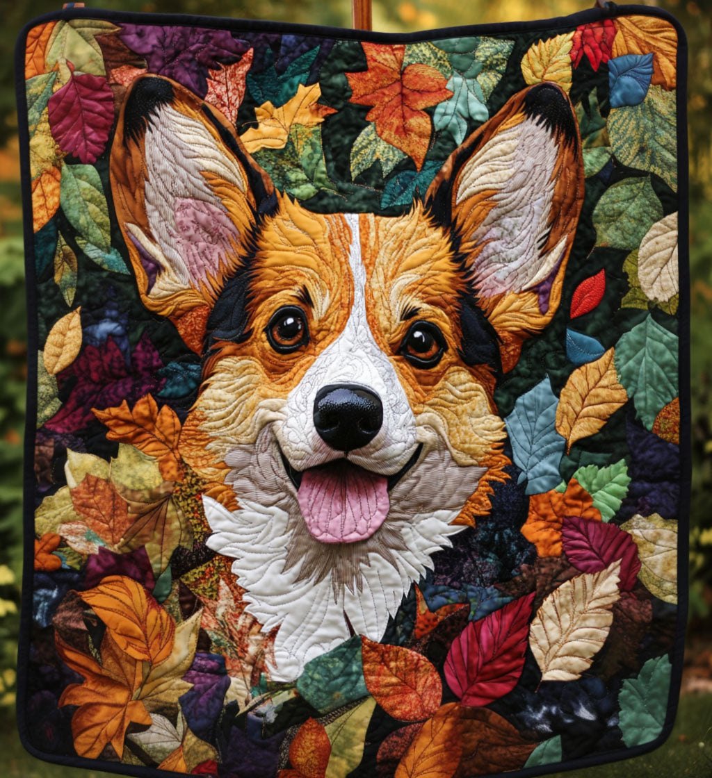 Corgi Charm Quilted Blanket printed blanket