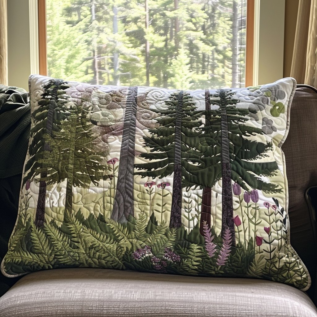 Cottage Forest Quilted Bedding Cushion Cover printed cushion cover