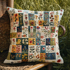 Country Bouquet Quilted Cushion Cover printed cushion cover