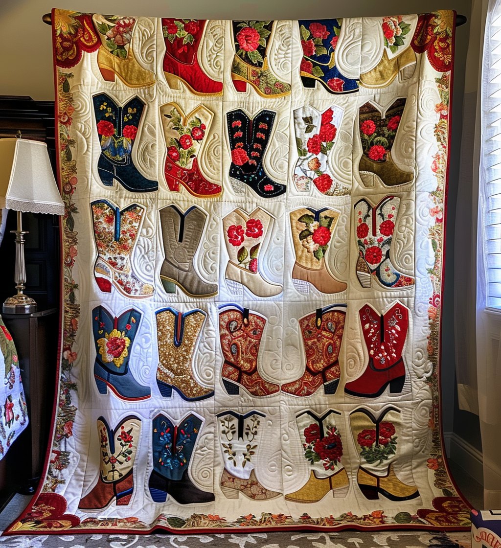 Country Charm Quilted Blanket printed blanket