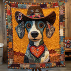 Cowboy Canine Adventure Quilted Blanket printed blanket