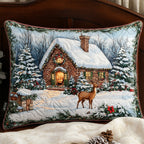 Cozy Cabin Quilted Bedding Cushion Cover printed cushion cover