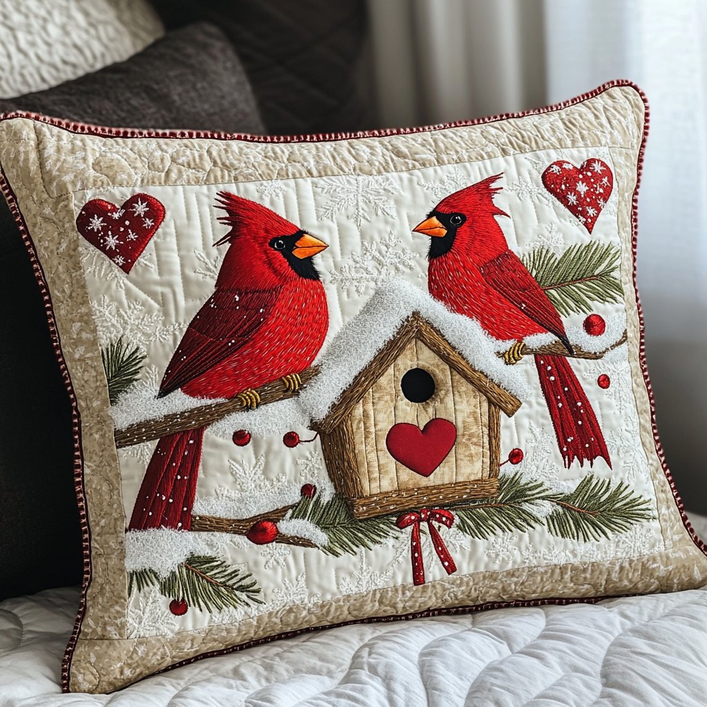 Cozy Cabin Quilted Bedding Cushion Cover printed cushion cover