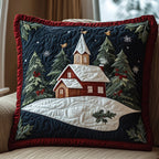 Cozy Chapel Quilted Cushion Cover printed cushion cover