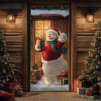 Cozy Christmas Quilted Door Curtain printed door curtain