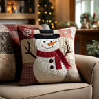 Cozy Frost Quilted Cushion Cover printed cushion cover