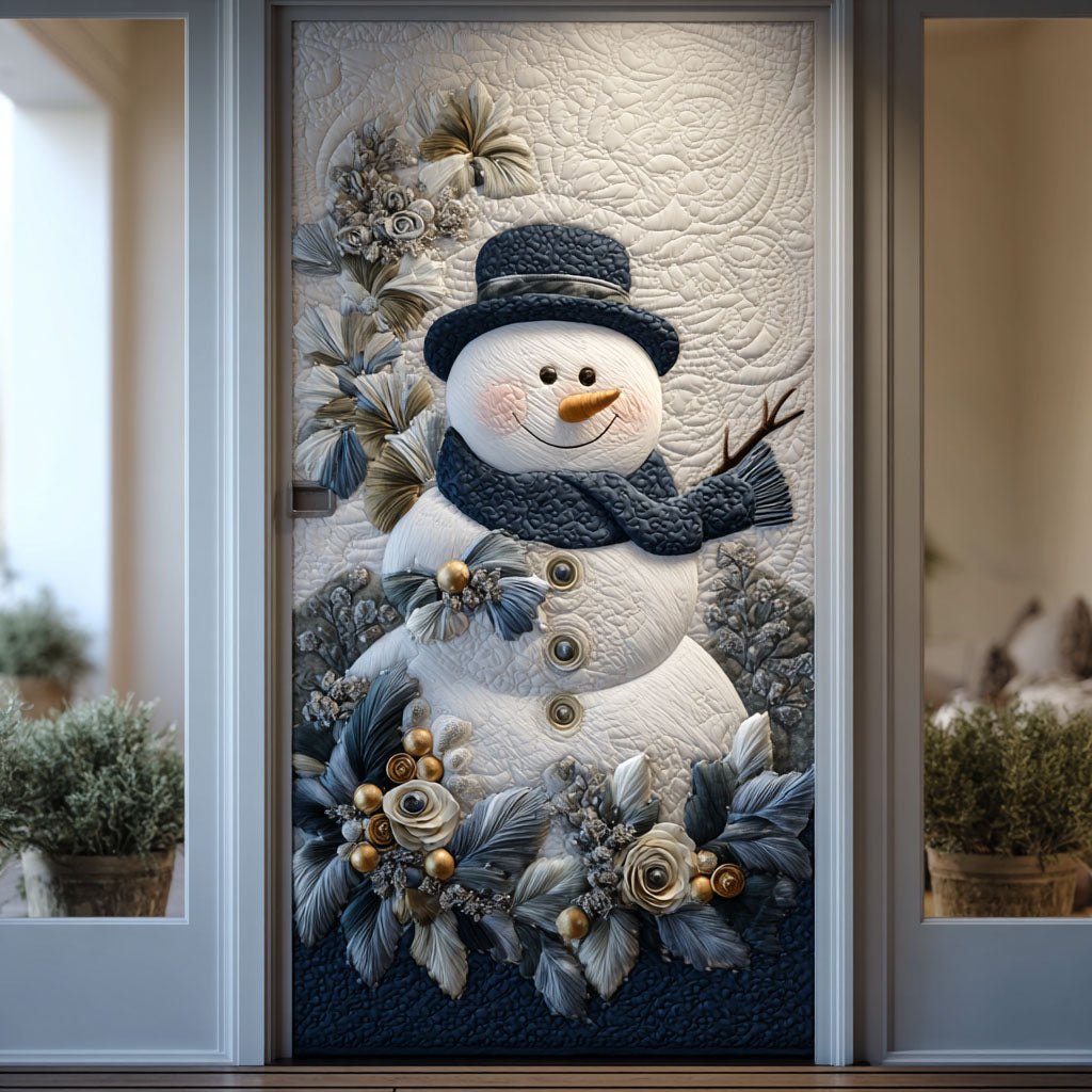 Cozy Frost Quilted Door Curtain printed door curtain