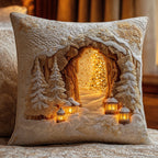 Cozy Pine Depth Quilted Cushion Cover printed cushion cover