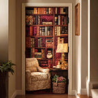 Cozy Reader Quilted Door Curtain printed door curtain