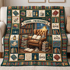 Cozy Reading Quilted Blanket printed blanket