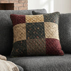 Cozy Retreat Quilted Cushion Cover printed cushion cover