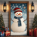 Cozy Snowman Quilted Door Curtain printed door curtain
