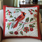 Crimson Call Quilted Cushion Cover printed cushion cover