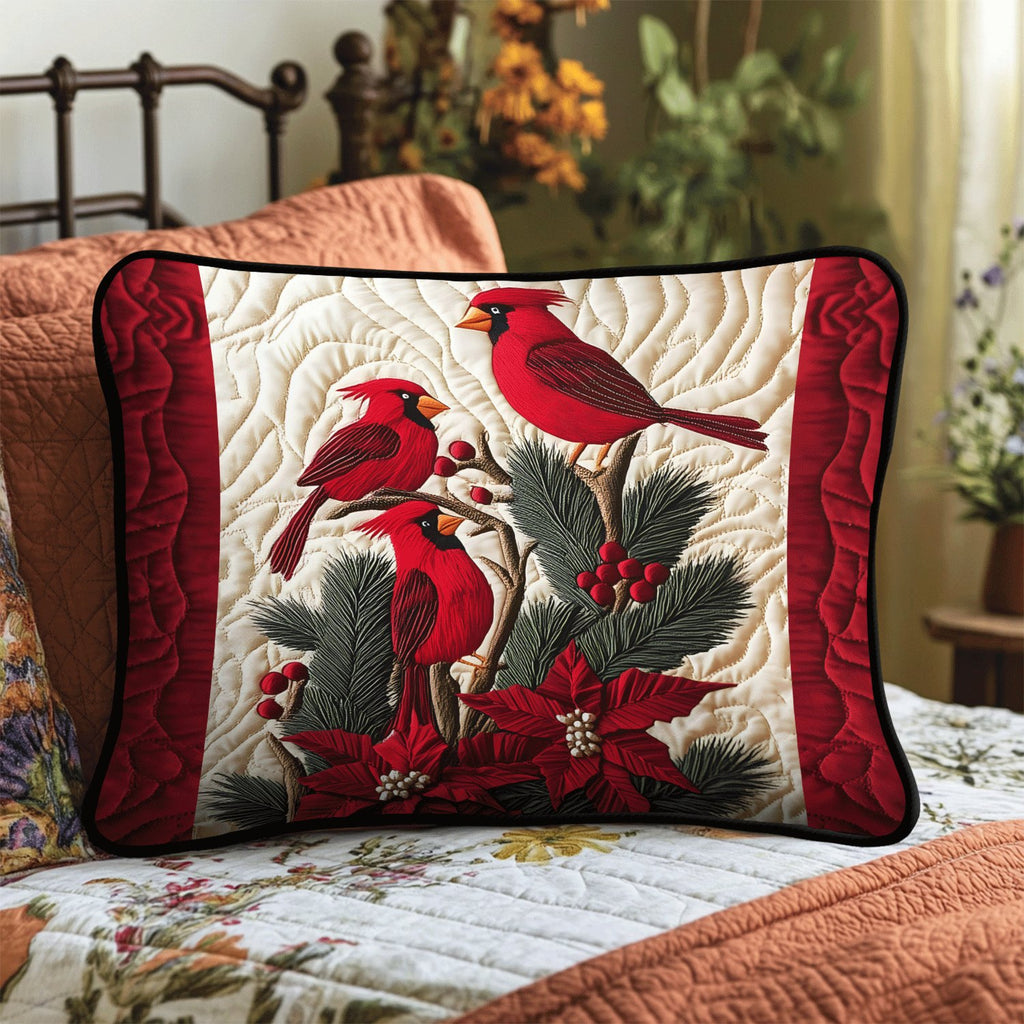 Crimson Wings Quilted Bedding Cushion Cover printed cushion cover