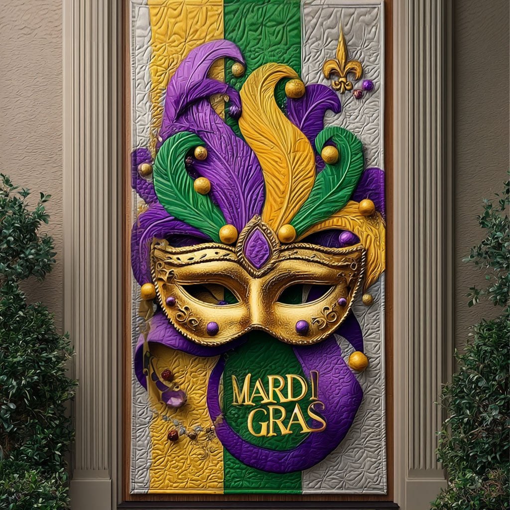 Crowned Carnival Quilted Door Curtain printed door curtain