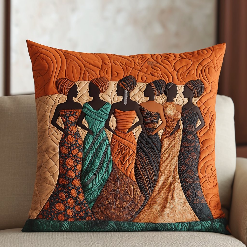 Crowned in Nature Quilted Cushion Cover printed cushion cover