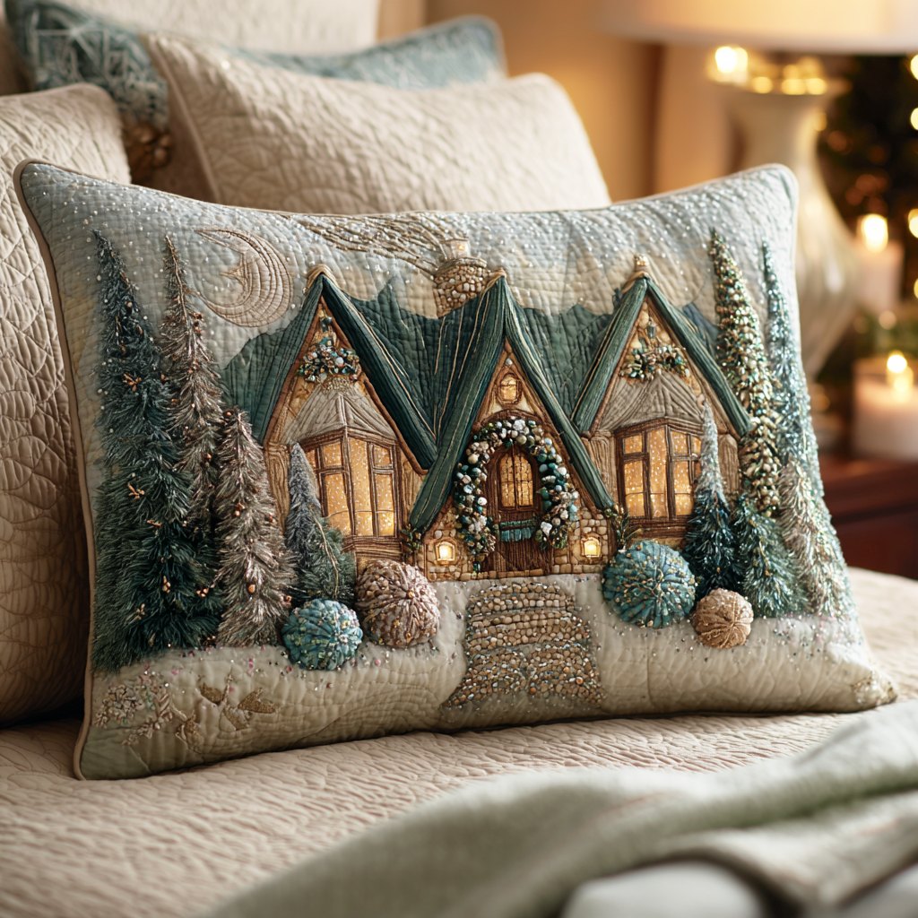 Crystal Morning Quilted Bedding Cushion Cover printed cushion cover