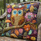Cute Owl Quilted Cushion Cover printed cushion cover