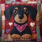 Dachshund Love Quilted Cushion Cover printed cushion cover