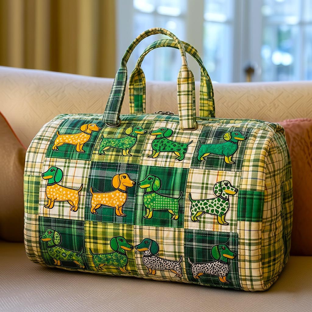 Dachshund Love Quilted Duffle Bag printed duffle bag