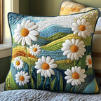 Daisy Dream Quilted Cushion Cover printed cushion cover