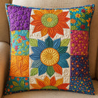 Dancing Sunlight Quilted Cushion Cover printed cushion cover