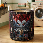 Dark Queen Chess Halloween Quilted Laundry Hamper printed laundry hamper
