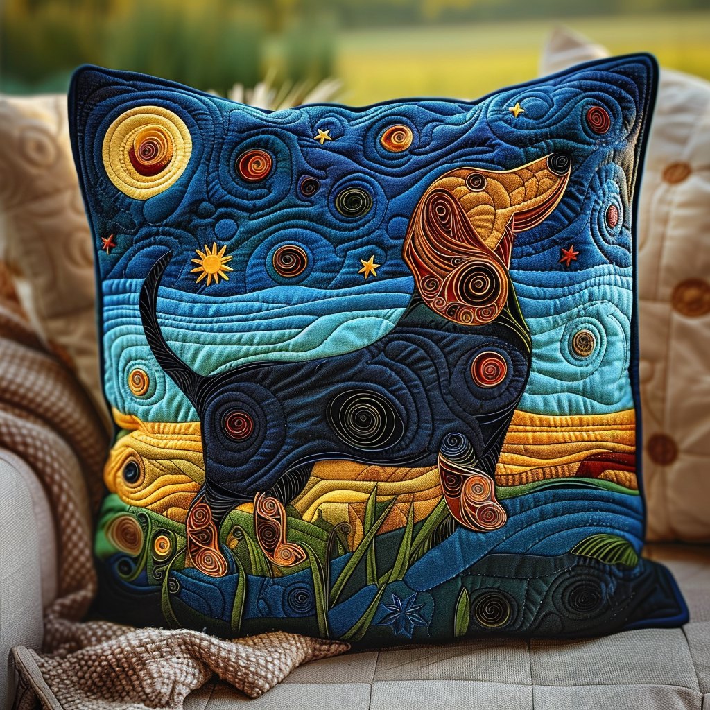 Dashie Night Sky Quilted Cushion Cover printed cushion cover