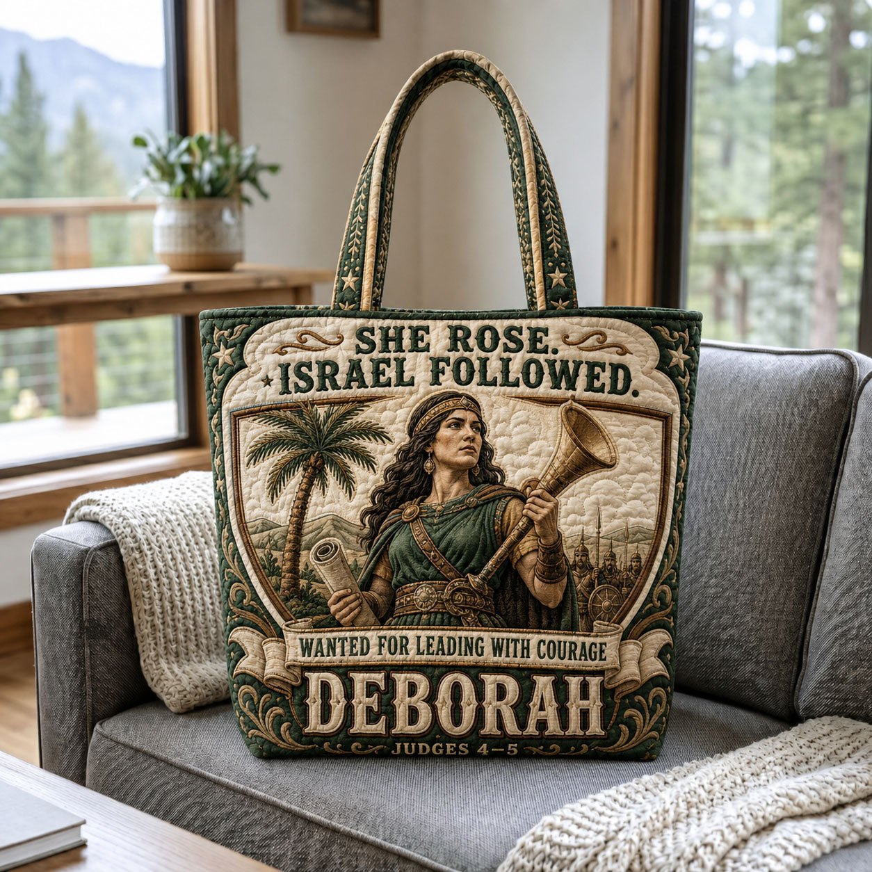 Deborah Leadership Judges 4-5 Quilted Tote Bag printed quilted tote bag