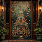 December Dream Quilted Door Curtain printed door curtain