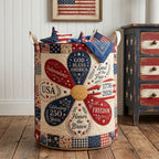 Declaration of Daisy Quilted Laundry Hamper printed laundry hamper