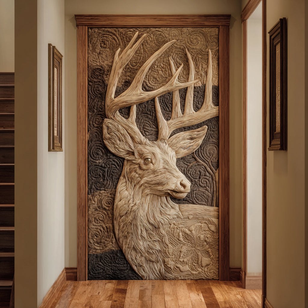 Deer Haven Quilted Door Curtain printed door curtain