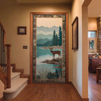 Deer Horizon Quilted Door Curtain printed door curtain