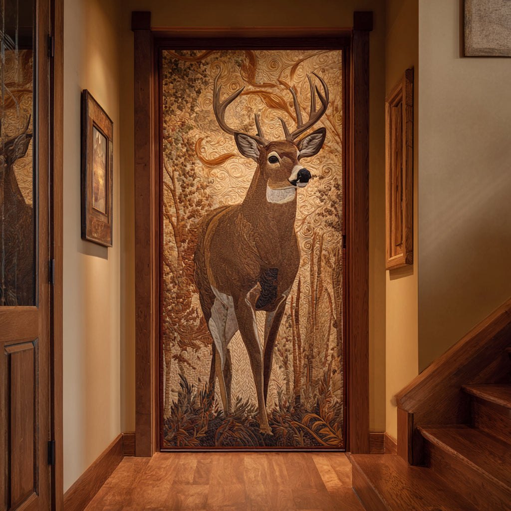 Deer Journey Quilted Door Curtain printed door curtain