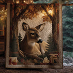 Deer Quilted Blanket printed blanket