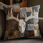 Deer Serenity Quilted Cushion Cover printed cushion cover